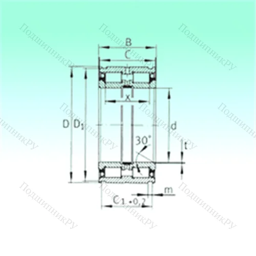 Подшипник роликовый радиальный SL 045005-PP от производителя  NBS