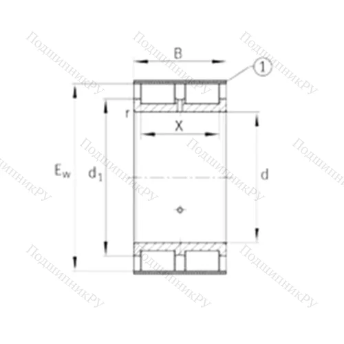 Подшипник роликовый радиальный RSL 185036-A от производителя  INA