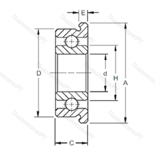 Подшипник шариковый радиальный FS 1K 7