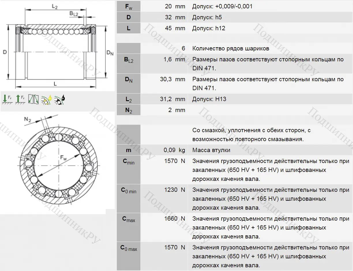 Подшипник KB 20 PP в Новосибирске