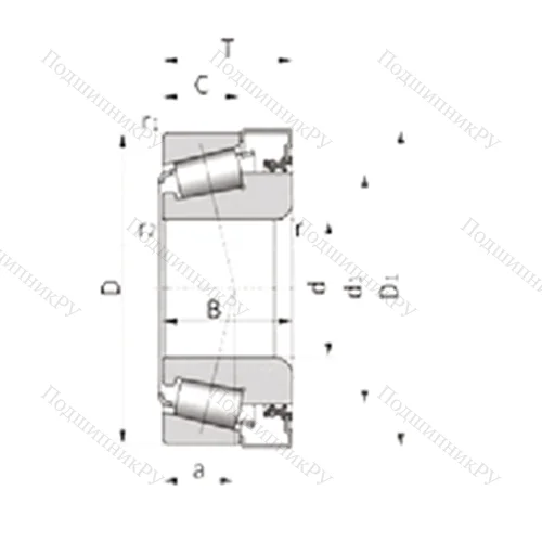 Подшипник роликовый радиально-упорный R 25-9D+X 41Z-2