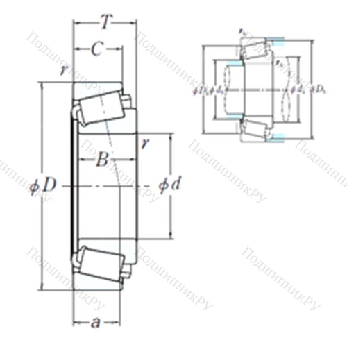 Подшипник роликовый радиальный HH 234048/HH 234018 от производителя  NSK