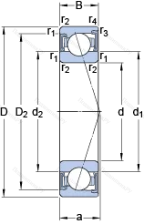 Подшипник S 71908 ACDTP/HCP 4B