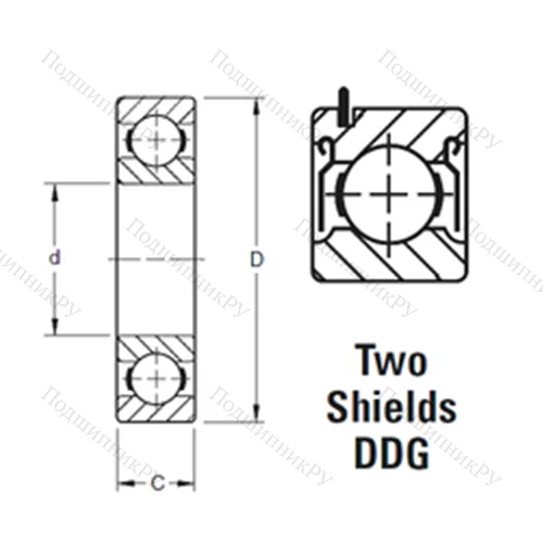 Подшипник шариковый радиальный 307KDDG