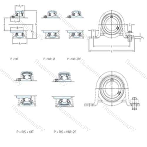 Подшипниковый узел шариковый радиальный P 85 R-40 WF от производителя  SKF