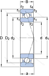 Подшипник 71924 ACB/P 4A в Новосибирске