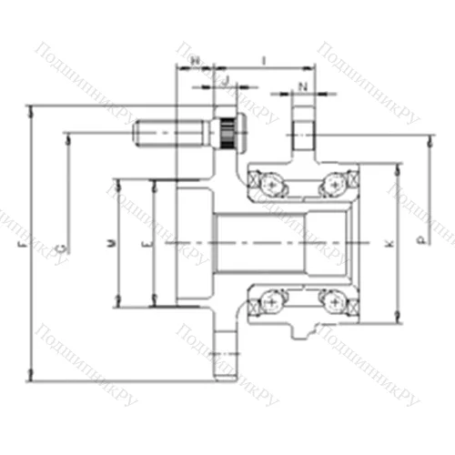 Подшипник шариковый радиально-упорный IJ 113006 от производителя  ILJIN