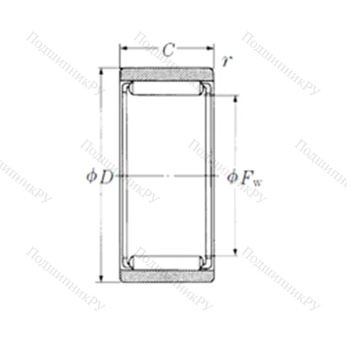 Подшипник игольчатый радиальный RNAF 354513