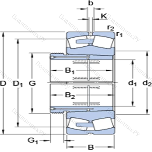 Сферические роликоподшипники на стяжной втулке 24092 ECAK 30/W 33 + AOH 24092 от производителя  SKF