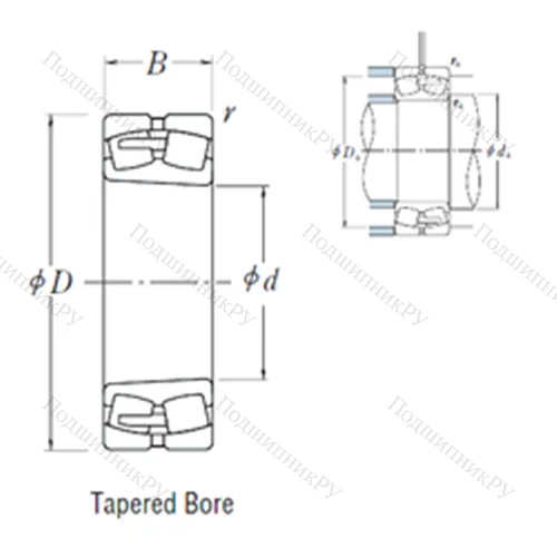 Подшипник роликовый радиальный самоцентрирующийся 22252CAKE 4