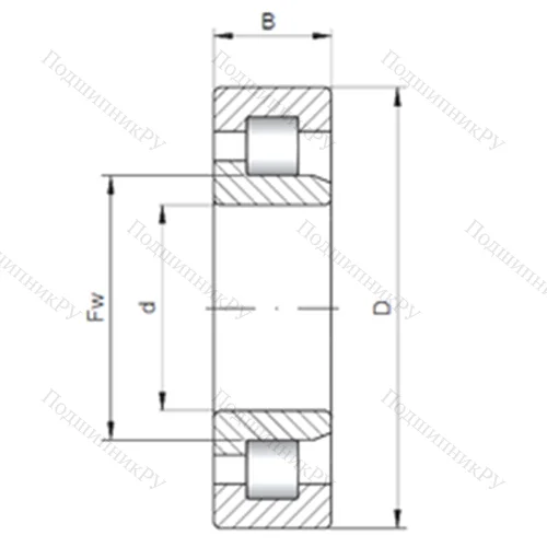Подшипник роликовый радиальный NJ 29/1060
