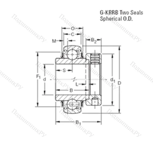 Подшипник шариковый радиальный G 1009KRRB