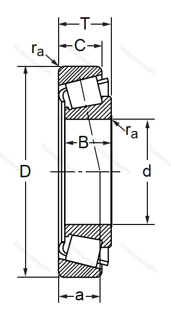 Конический роликовый подшипник 7517 А (32217) в Новосибирске