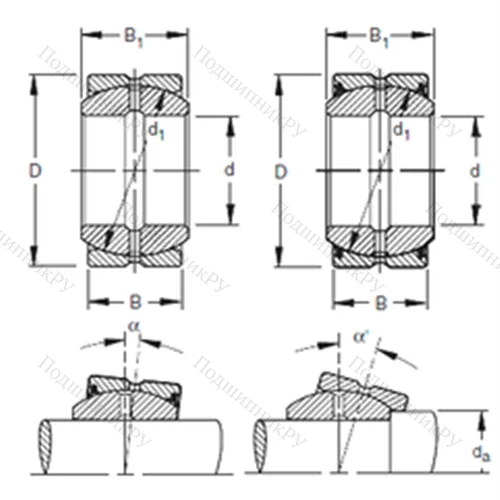 Подшипник скольжения сферический 5SF 8 от производителя  TIMKEN