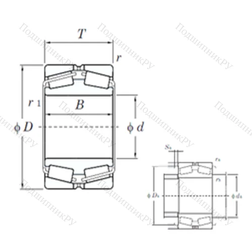 Подшипник роликовый радиально-упорный 45280