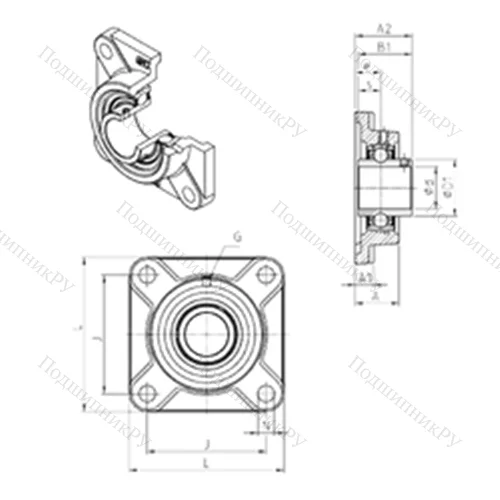 Подшипниковый узел шариковый радиальный UCF 202 от производителя  SNR