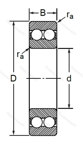 Двухрядный шариковый подшипник 4203 A 2RSTN в Новосибирске