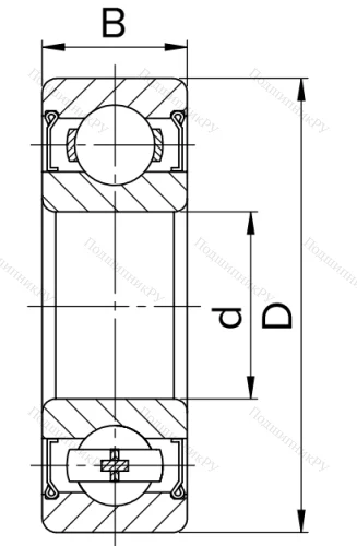 Миниатюрный шариковый подшипник 80024 T (624 ZZT) в Новосибирске