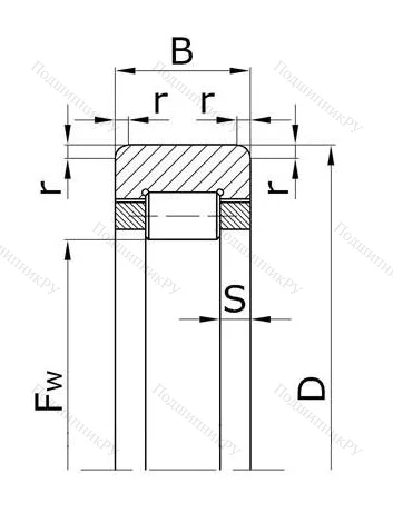 Цилиндрический роликовый подшипник 292204 КМ (RNU 204) в Новосибирске