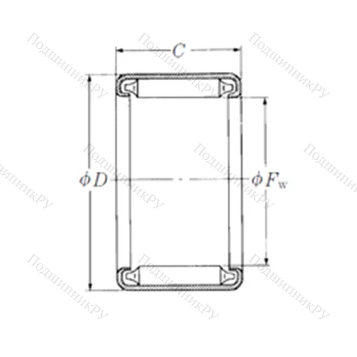 Подшипник игольчатый радиальный B-1416