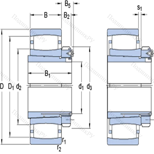 Тороидальные роликоподшипники CARB® на закрепительной втулке C 3152 K + OH 3152 HTL от производителя  SKF