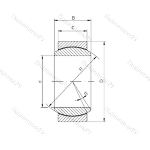 Подшипник скольжения сферический GE 220 ECR-2RS от производителя  CX Подшипник скольжения сферический GE 220 ECR-2RS от производителя  CX