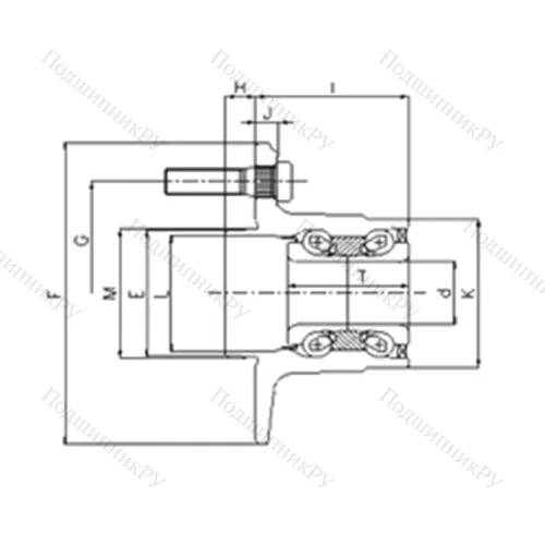 Подшипник шариковый радиально-упорный IJ 112021 от производителя  ILJIN