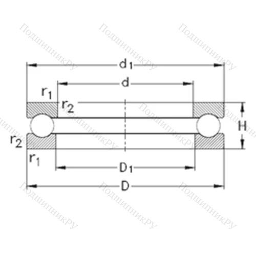 Подшипник шариковый упорный 511/630-FP от производителя  NKE