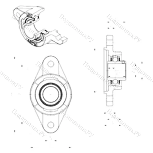Подшипниковый узел шариковый радиальный UCFLZ 210 от производителя  SNR