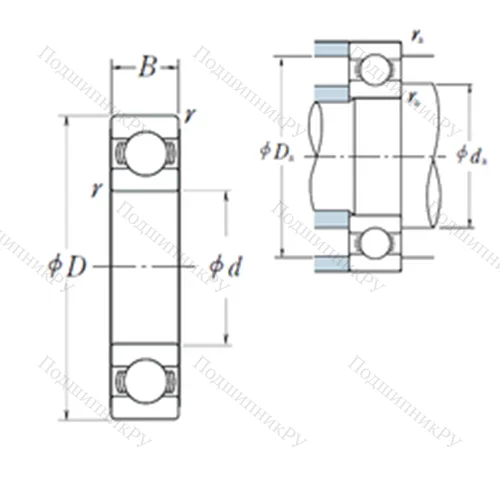 Подшипник шариковый радиальный B 730-1