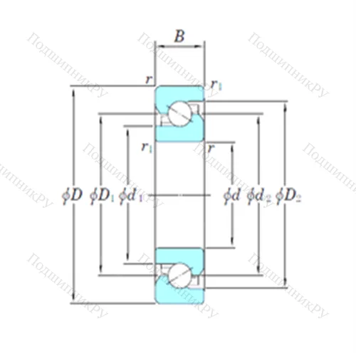 Подшипник шариковый упорно-радиальный SAC 45100B от производителя  KOYO