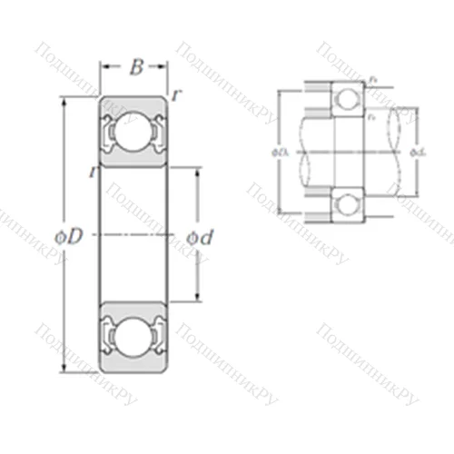 Подшипник шариковый радиальный 6903ZZ от производителя  NTN