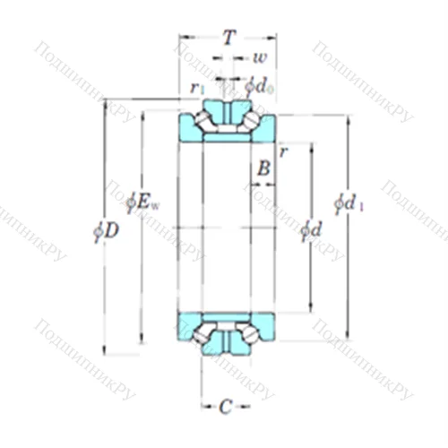 Подшипник шариковый упорно-радиальный 234734B от производителя  KOYO