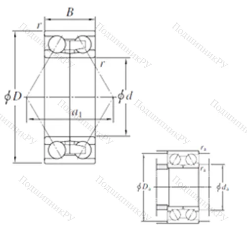 Подшипник шариковый радиально-упорный 305428-1