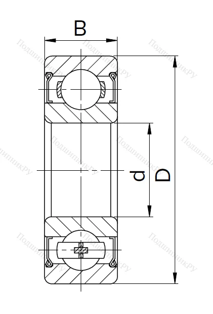 Миниатюрный шариковый подшипник 80026 T (626 ZZT) в Новосибирске