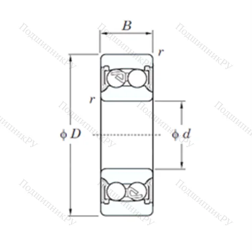 Подшипник шариковый радиальный самоцентрирующийся 2315-2RS