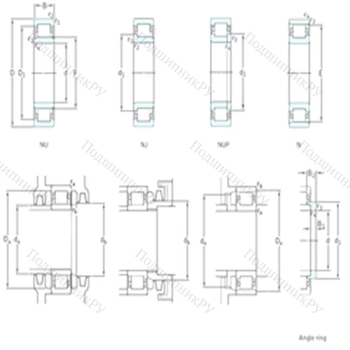 Подшипник роликовый радиальный NJ 411