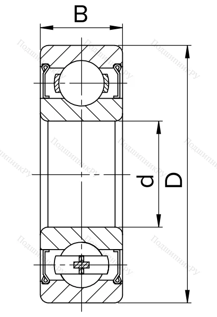 Миниатюрный шариковый подшипник 80019 (609 ZZ) 69PP62SBT9 в Новосибирске