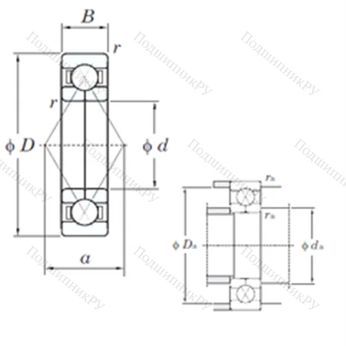 Подшипник шариковый радиально-упорный 6207BI