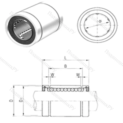 Подшипник шариковый линейный LME 20UU от производителя  Samick
