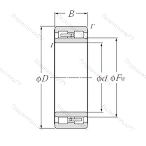 Подшипник роликовый радиальный NNU 4940 от производителя  NTN