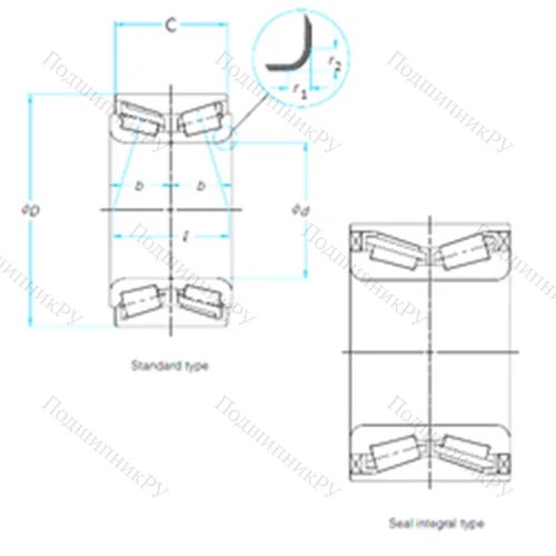 Подшипник роликовый радиально-упорный 27KWD 02 от производителя  NSK