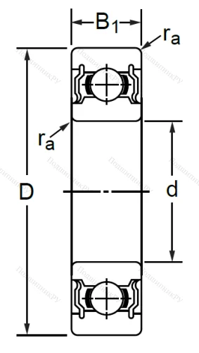 Дюймовый шариковый подшипник RLS 5 2RS (LJ 5/8-2RS) в Новосибирске