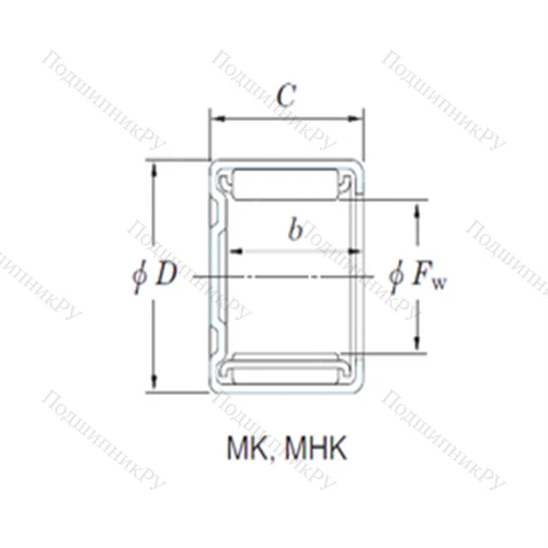 Подшипник игольчатый радиальный MHK 14121