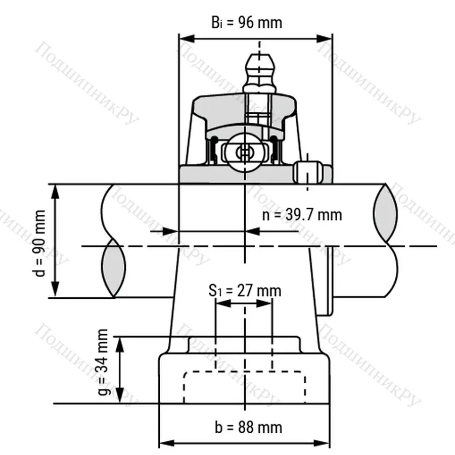 Подшипниковый узел UCP 220 - Вал: 100 мм