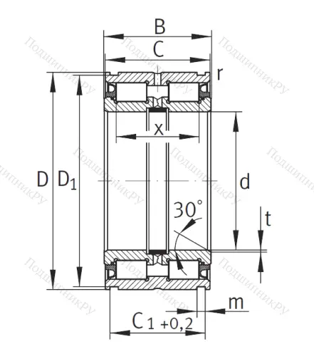 Двухрядный роликовый подшипник SL 04 5013 PP 2NR от производителя  INA