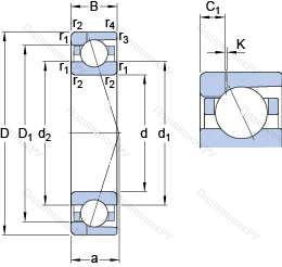 Подшипник 7024 ACD/P 4AH 1