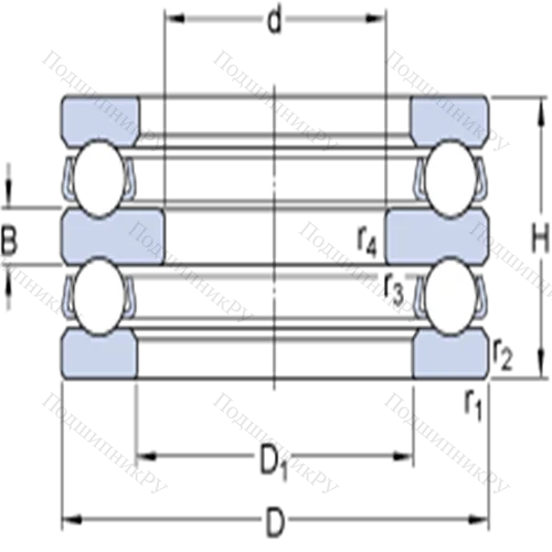 Двойные упорные шарикоподшипники 52209 от производителя  SKF Двойные упорные шарикоподшипники 52209 от производителя  SKF