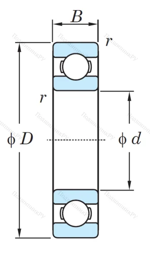 Однорядный шариковый подшипник 6019 CM от производителя  KOYO