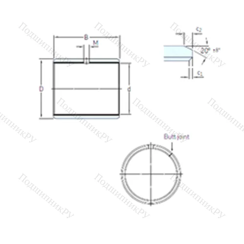 Подшипник скольжения PCZ 2028 E от производителя  SKF Подшипник скольжения PCZ 2028 E от производителя  SKF